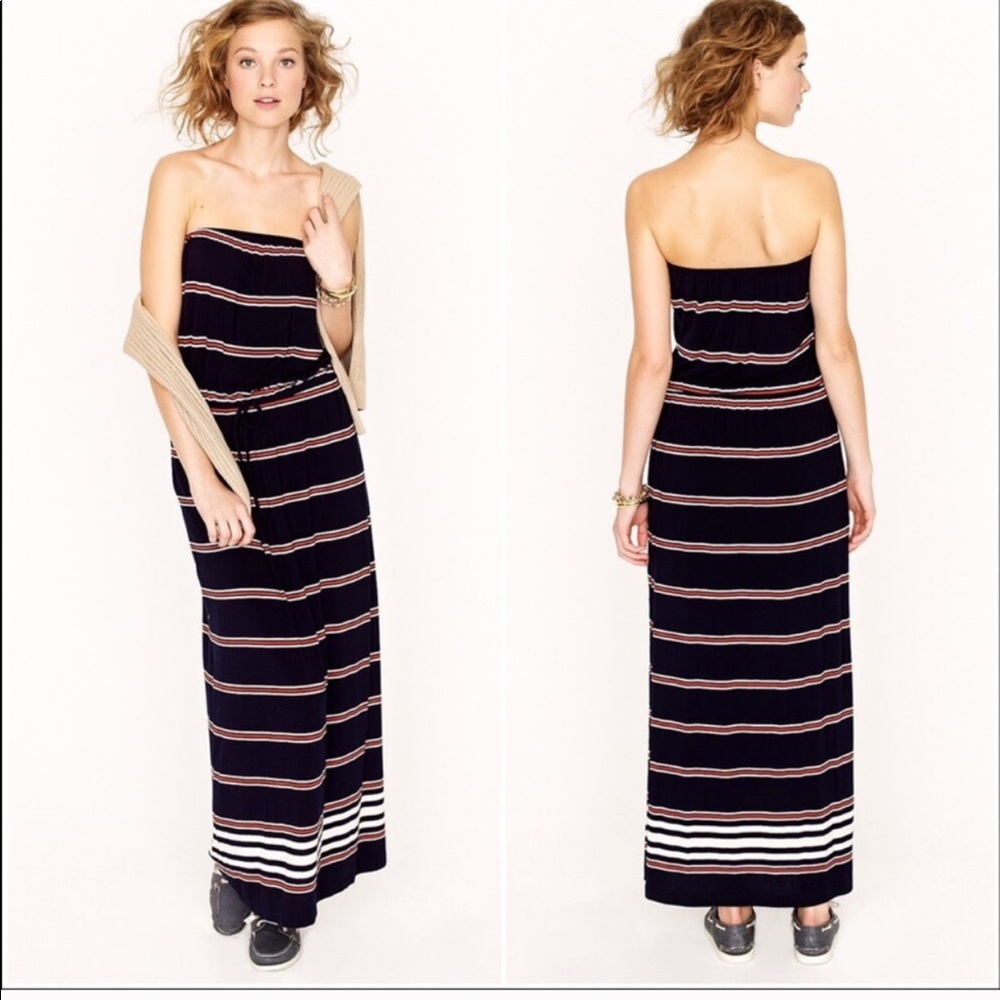 J.Crew Amie Maxi Dress in Engineered Stripe